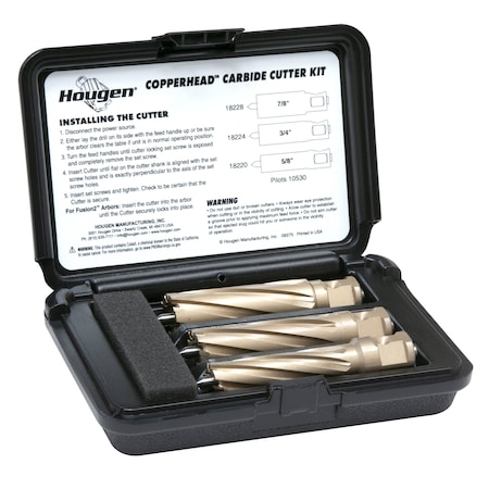 Hougen Copperhead Carbide Cutter Kit 5/8, 3/4, 7/8 in. 2 in. DOC 18982-2